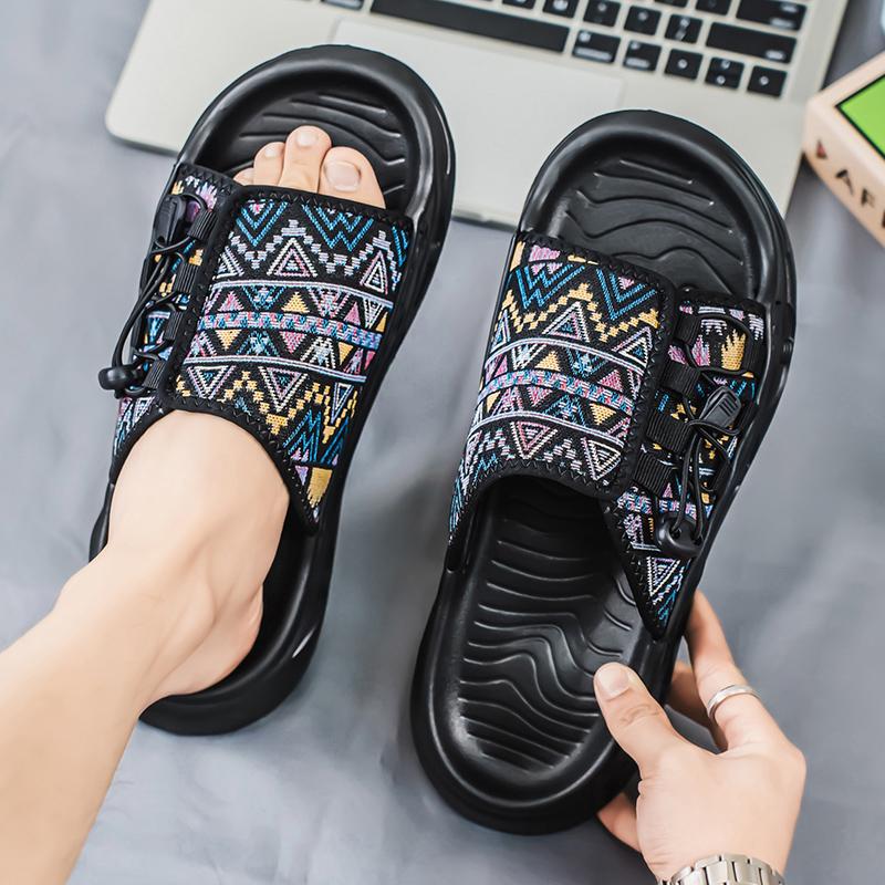 Мужские сандалии на толстой подошве, новые, большого размера, модные мужские тапочки, легкие, удобные, дышащие, повседневные сандалии из ЭВА, мужская обувь, шлепанцы