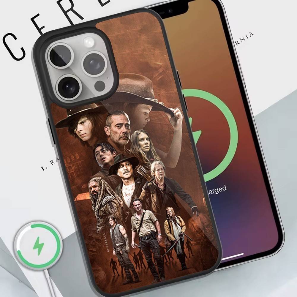 TWD T-The Walking Dead Phone Case For Magnetic Wireless Charge Cover For iphone 16 15 14 13 12 11 Pro Max Plus Coque