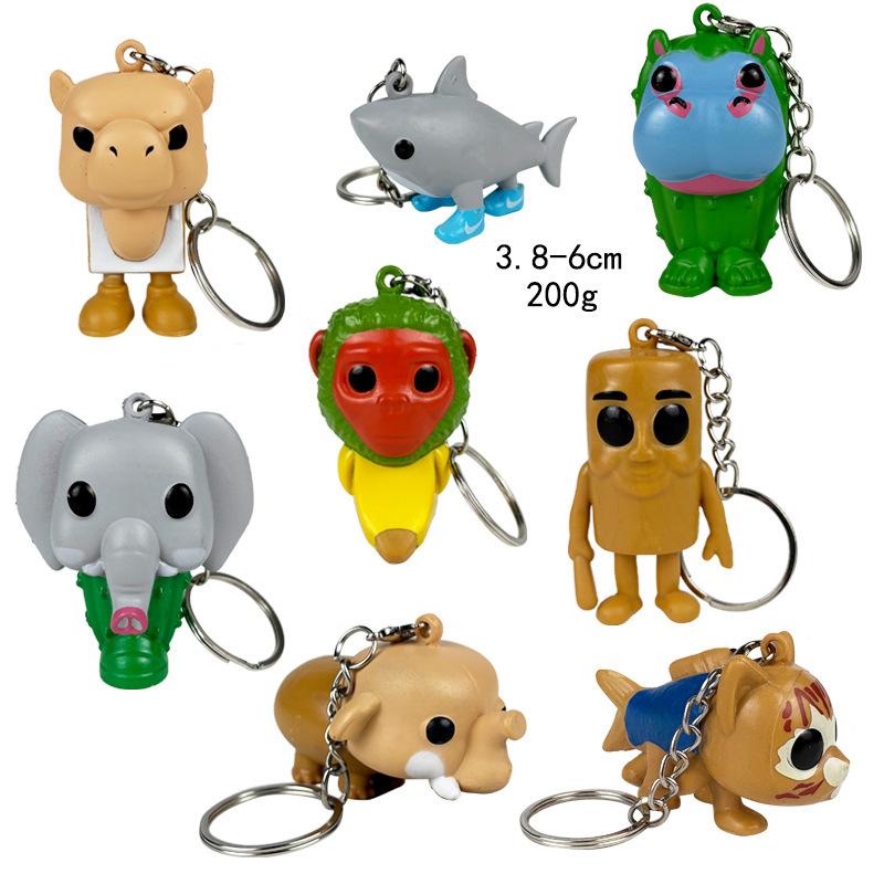 Набор 3D фигурок аниме Tung Tung Sahur, Креативная фигурка монстра-гибрида, Игрушка, Модель, Декор, Подарок для детей, ПВХ, Миниатюрная статуэтка, Коллекционная