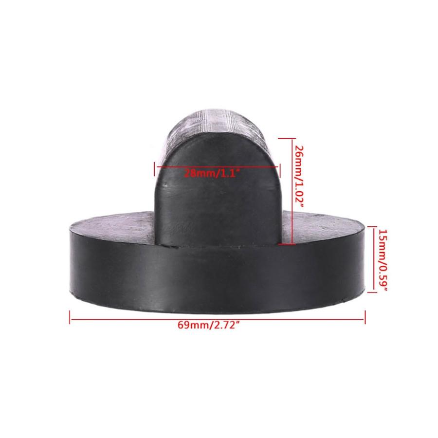4PCS High Quality Heavy Universal Slotted Frame Rail Floor Jack Guard Adapter Lift Rubber Pads