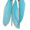 1 Pair Hook Earrings Bohemia Style Ethnic Synthetic Feather Exquisite Lady Boho Dangle Earrings