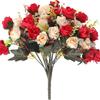 1/3pcs Silk rose Artificial Flowers Wedding Home Garden Decoration bride Bouquet Diy gift Scrapbooking Wreath Photography prop