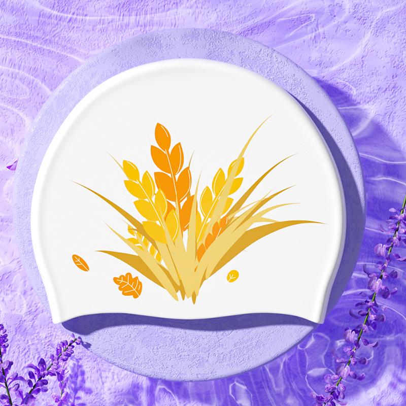 Печатные шапочки для плавания для женщин, большой размер, удобная силиконовая шапочка для плавания, длинные волосы, защита ушей, шапочка для плавания, аксессуары для бассейна