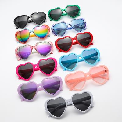 Поляризованные солнцезащитные очки Fantasy Gradient Популярные очки в форме персикового сердца Анти-УФ солнцезащитные очки Красочный радужный дизайн