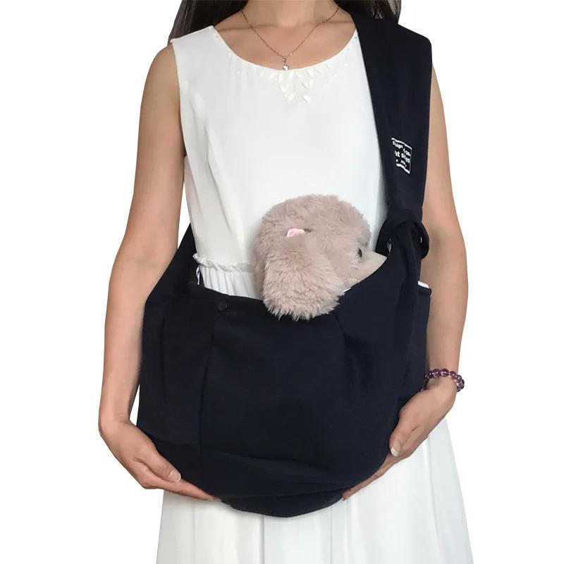 Plush Toy Bag For Small Pets Rabbit Fashion Shoulder Carrier Breathable Daily Outing Comfortable Strap Handbag Tote