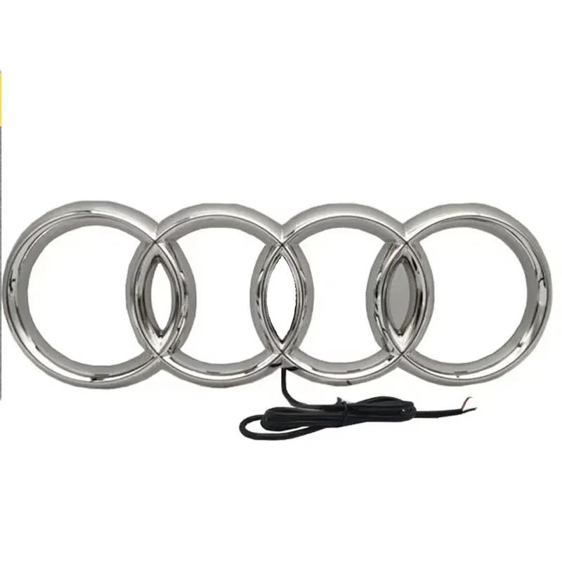 1pcs for qaz14 273/285mm Dynamic Car Front Grille Emblem Streamer Badge Light A7 A3 A4 A6 Q3 Q5 Q7 Q8 Logo Car sticker