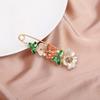 Brooch Badge Flower Grace Rhinestone Inlay Electroplating Temperament Clothing Matching Colorfast Women Badge Pin Accessories Clothing Accessories