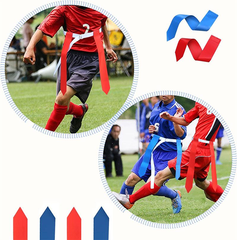 Флаг Футбольный набор Флаг Футбольное снаряжение Дизайн с двойной D-пряжкой Флаг игрока Футбольные ремни и флаги для детей, молодежи или взрослых Тренировки игроков