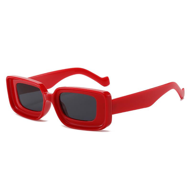New square sunglasses, European and American personalized candy color square retro rectangular fashion sunglasses for women
