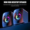 HIFI Stereo Microphone Speaker PC Speaker USB Wired Caixa De Som With RGB Lights Volume Control 3.5mm AUX-in Desk Audio System