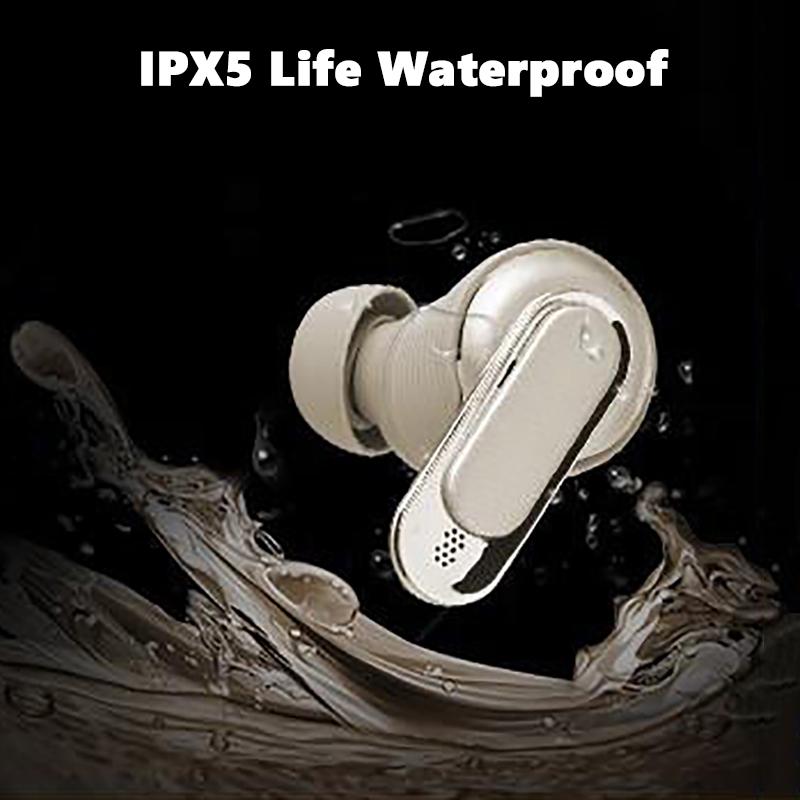 VAORLO Умные светодиодные наушники с сенсорным экраном, эквалайзер, регулировка шума, чехол для зарядки, управление медиа-гарнитурой, Hi-Fi басы