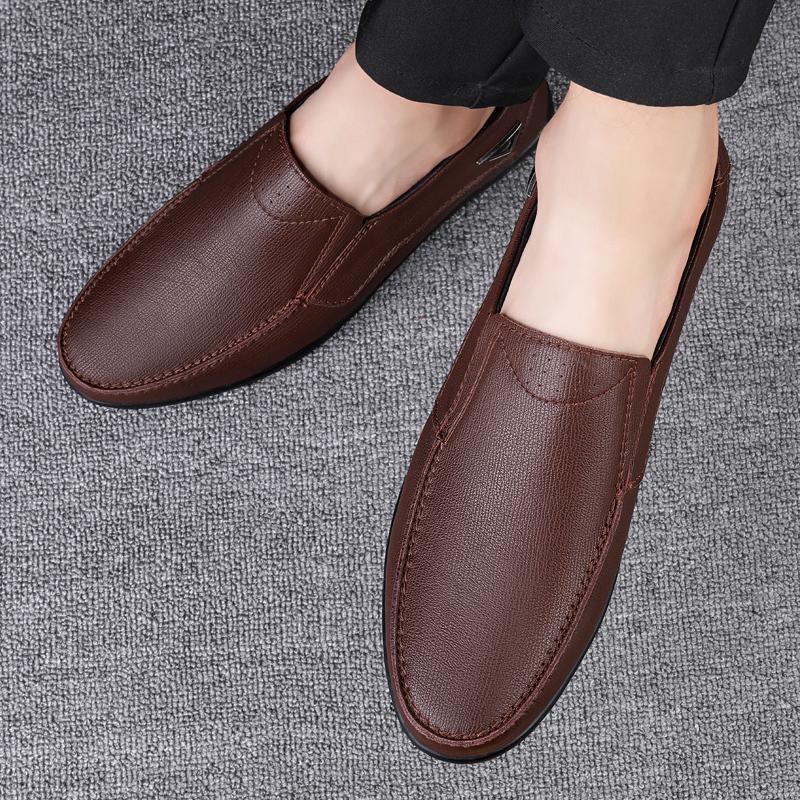 Business Men Loafers High Quality Genuine Leather Casual Shoes Men Luxury Driving Comfortable Soft Flats Handmade Men Moccasins