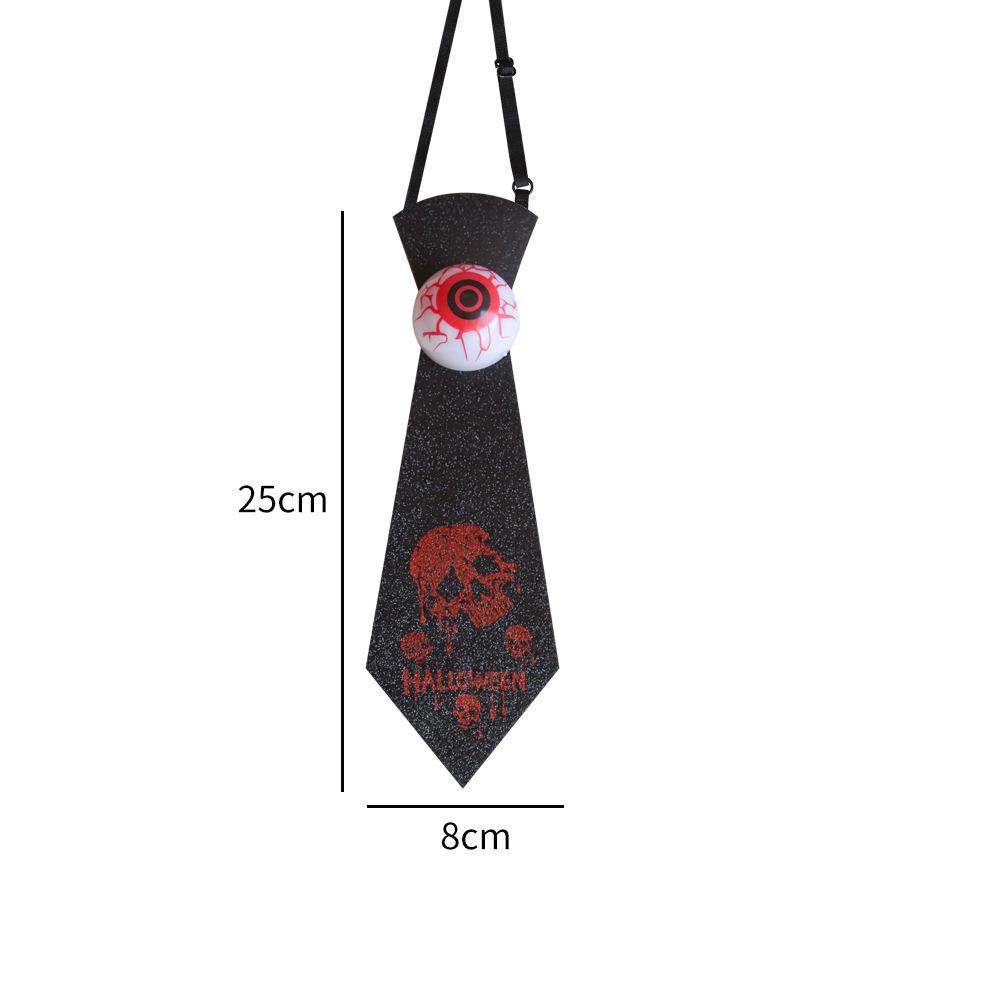 Halloween Light Up Tie Eyeball Horror Halloween Tie Props Spooky Eyeball Bow Tie Gold Dust For Costume Event Holiday Decoration