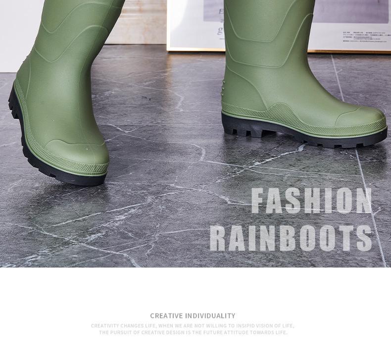 Мужские водонепроницаемые полусапоги, на флисовой подкладке, нескользящие, прочные резиновые ботинки.