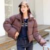 Winter Warm New Parkas Women Y2K Fashion Streetwear Loose Thick Crop Down Cotton Jacket  Chic Female Brown Coats Outwears