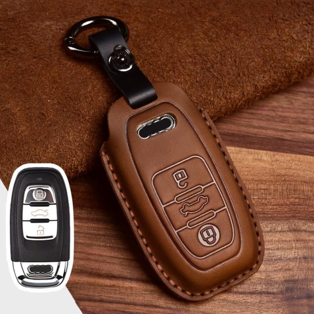 Кожаный чехол для ключа автомобиля для udi Q3 Q8 Q7 Q3 A6 C7 C8 4F C5 S5 Q5 A5 A7 A3 8P 8V 8L A4 B6 B7 B9 B8 A1 A8 TT A5S5 Protect