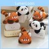 Plush Panda Spinning Keychain Backpack Charm Couples Gift Short Decor Plush