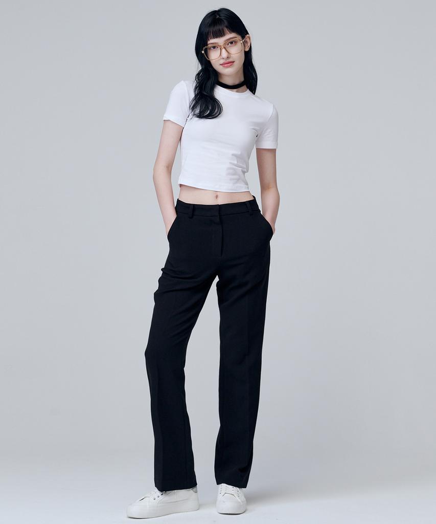 MALOUPE 2140 Stretch Slim Bootcut Pants (Black)