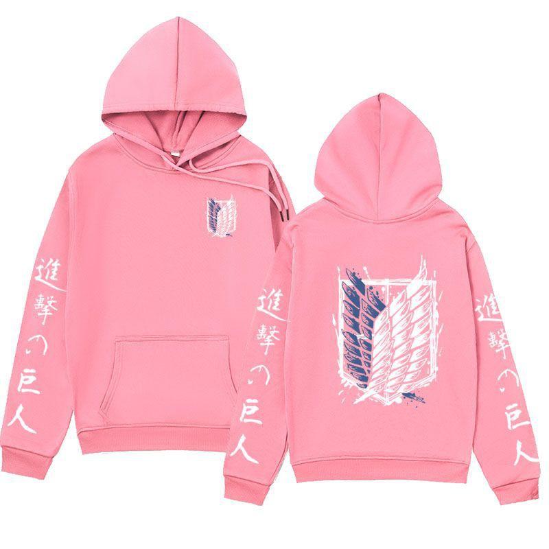 Anime Attack On Titan Hoodie Unisex Oversized Streetwear Sweatshirt Fall Winter Fleece Lined Casual Pullover
