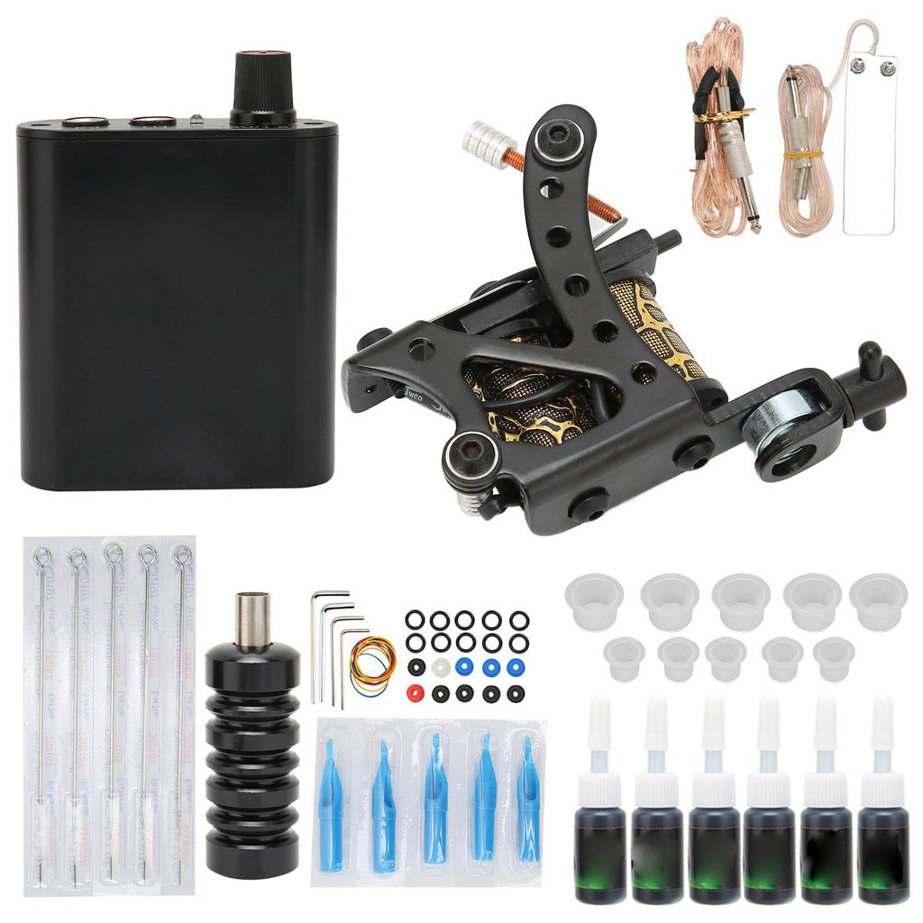 Tattoo Kit Adjustable Lightweight Tattoo Coil Machine Set for Professional Tattooists and Beginners