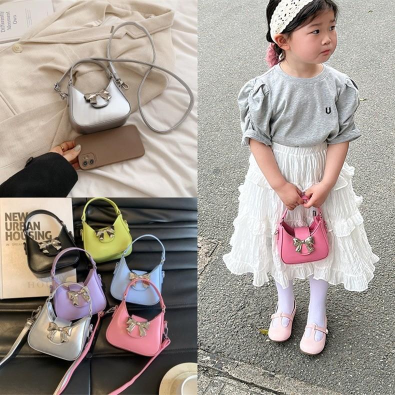 Childrens Bow Handbag Lightweight Design May Also Armpit Bag Bag Crossbody