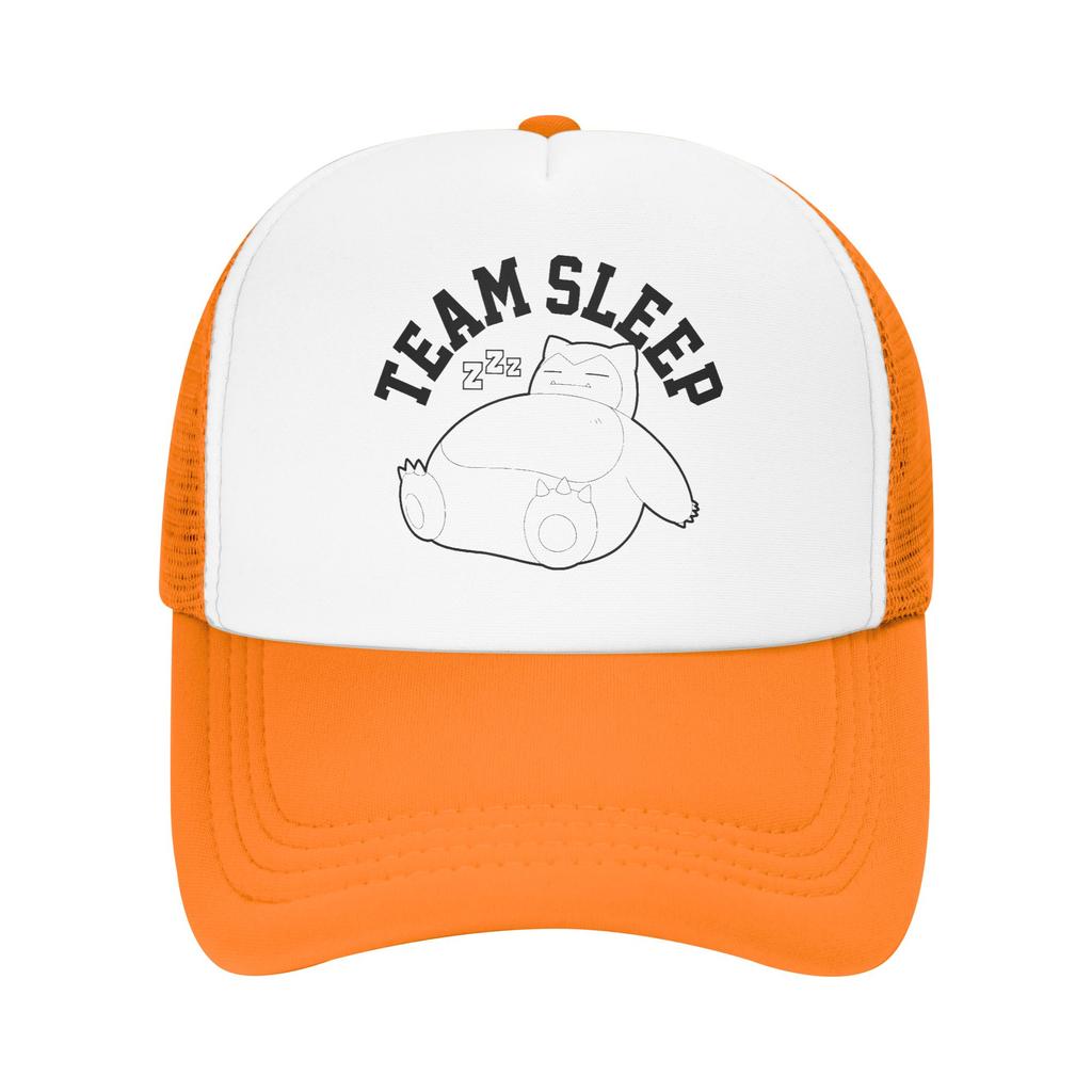 Pokemon Snorlax Team Sleep Trucker Caps Unisex Vintage Hat Trucker Worker Cap Sports Cap Snapback Caps Mesh Baseball Caps Summer