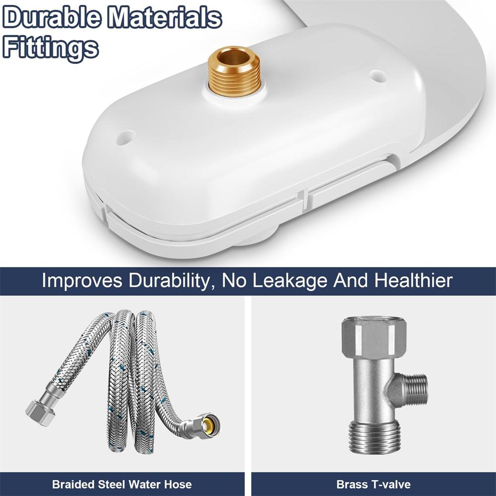 Bidet Attachment for Toilet, Non-Electric, One-key Disassembly