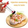 1PC BBQ Meat Syringe Marinade Injector Food Grade PP Stainless Steel Flavor Needle Pork Steak Meat Sauces Syringes Kitchen Tools