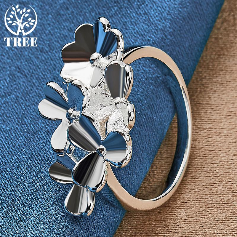 Ювелирные изделия из стерлингового серебра 925 пробы с цветами