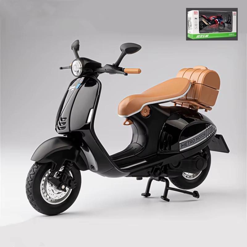 1/12 масштаб Vespa 946 сплав классическая модель мотоцикла для отдыха литые металлические уличные ретро-модели мотоциклов звук и свет детская игрушка подарок