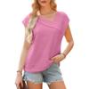 Women's Summer Slant Neck Fashion Casual Short Sleeve Fashion Shirt T-Shirt