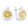 Silver Earrings with Citrine Nano 3.1ct (2171942)