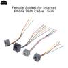 5 шт. 616E 623k 616M 641D Разъем RJ11\RJ12\RJ45 гнездовой для интернет-телефона с кабелем 15 см