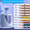 1 Set Electric Pencil Sharpener with Cutter USB Rechargeable Battery Operated Portable Automatic Pencil Sharpener School Student Stationery Gift