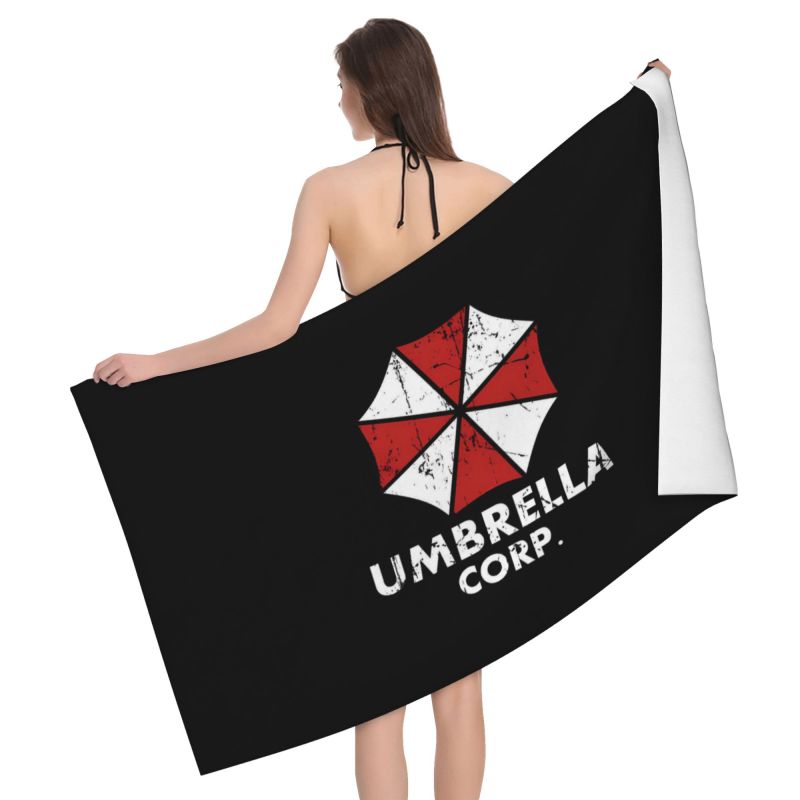 Полотенце для ванной с принтом Umbrella Corporation, из микрофибры, супервпитывающее, для путешествий, плавания, спорта, пляжное полотенце