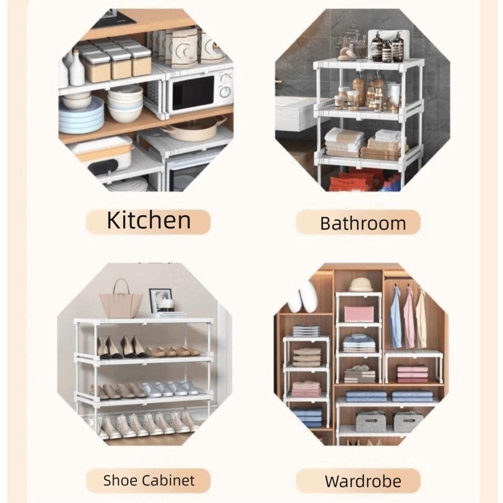 Expandable Telescopic Shelves Adjustable Wardrobe Divider Multifunctional Cabinet Divider Wardrobe