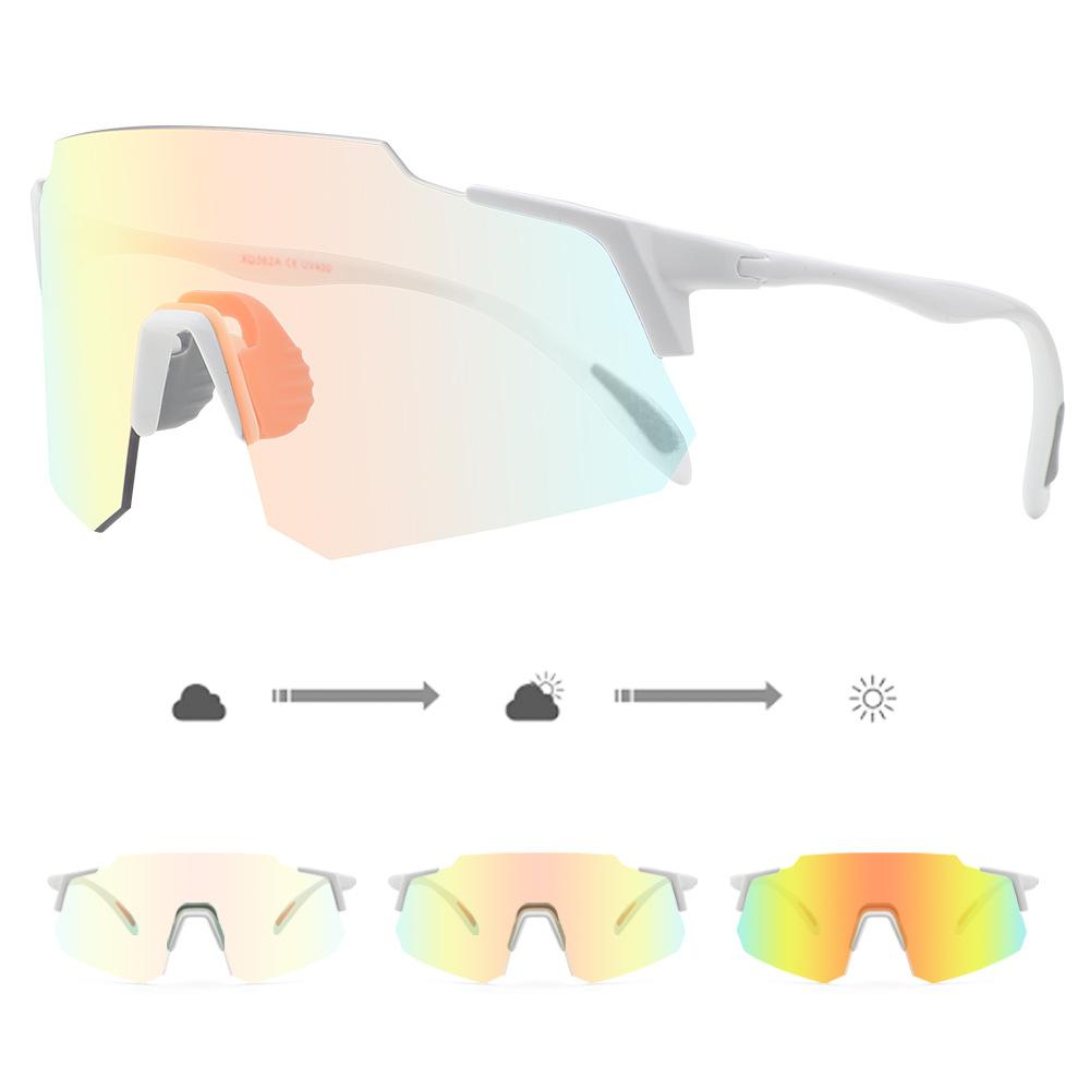 Photochromic Color-Changing Lenses Sports Cycling Glasses Outdoor Unisex Marathon Day and Night Running Glasses