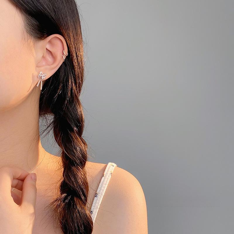 Персонализированные серьги-кисточки с галстуком-бабочкой для женщин, милый и крутой стиль, новые девичьи серьги