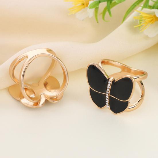 Butterfly Scarf Ring Buckle for Women Rhinestone Shawl Brooch Clips Metallic Scarves