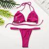 2 Pcs/Set Hot High Waist Wireless Women Bikini Set Scanty Summer Swimming Suit for Adults