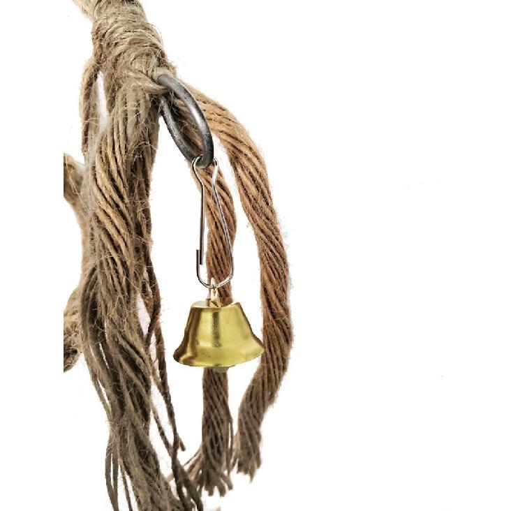 100/150/200 cm Parrot Toys Pet Standing Rope Bird Cage Decoration Climbing Toy Chewing Rope Parrot Bird Cage Toys Rope Bell