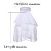 Medieval Renaissance Ruffle Jabot Faux Collar Chiffon Fabric Elegant Vintage Style Neckwear for Costume and Party Wear