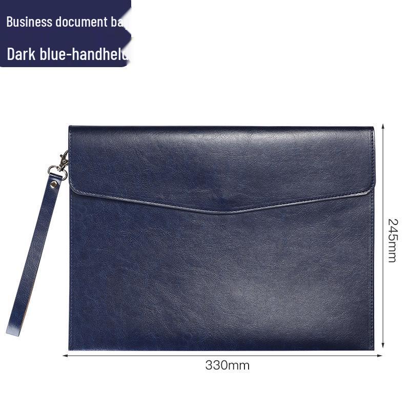 Business A4 PU File Bag - Simple Contract & Meeting Material Storage Envelope