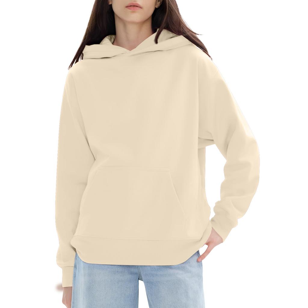 Женские модные повседневные универсальные повседневные толстовки с круглым вырезом, однотонные топы с длинными рукавами