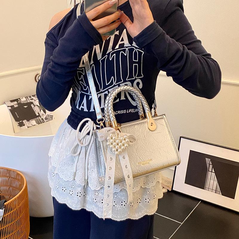 Модная Универсальная Портативная Маленькая Квадратная Сумка Женская Новая Однотонная Сумка Через Плечо Мессенджер