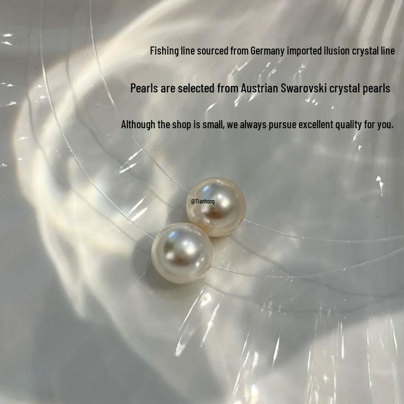 2025 Новое жемчужное колье из стерлингового серебра 925 пробы для женщин – Минималистичная цепочка на ключицу с нишевым дизайном в стиле легкой роскоши.