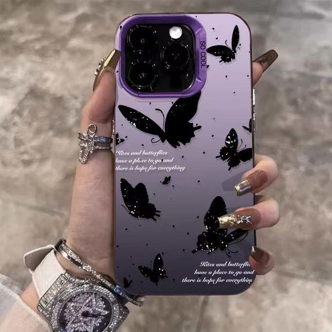 Чехол для iPhone 'Порхающие бабочки': Совместимо с iPhone 13 Pro Max, 14, 15, 16 Pro, 17 - Защита от падений
