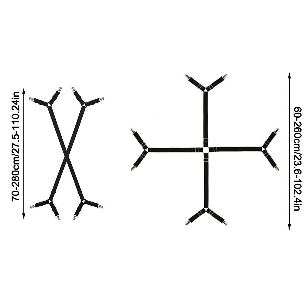 Non-Slip Bed Sheet Holder Adjustable Fixing Strap Grippers Durable Clothes Pegs  Blankets