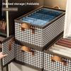 Home Foldable Large Capacity Thousand Bird Grid Storage  Dustproof and Miscellaneous  Wardrobe Pants Storage Box