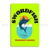Swordfish Summer Season Metal Plaque Garage Wall Decor Cave Custom Garage Tin Sign Poster